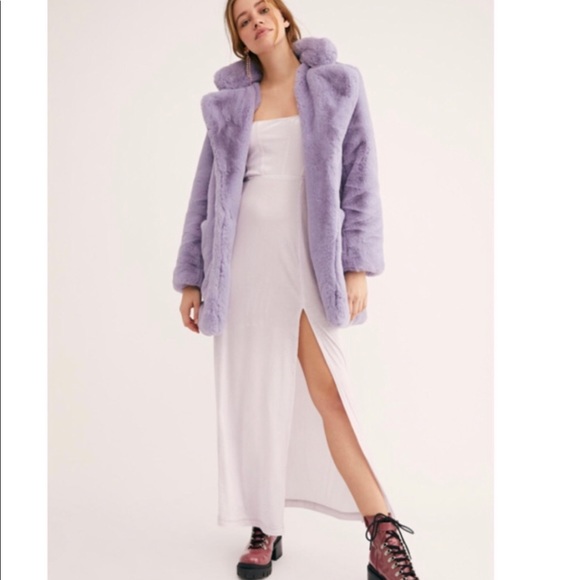 New Lilac All I Need Velvet Maxi Slip Dress - Picture 1 of 10
